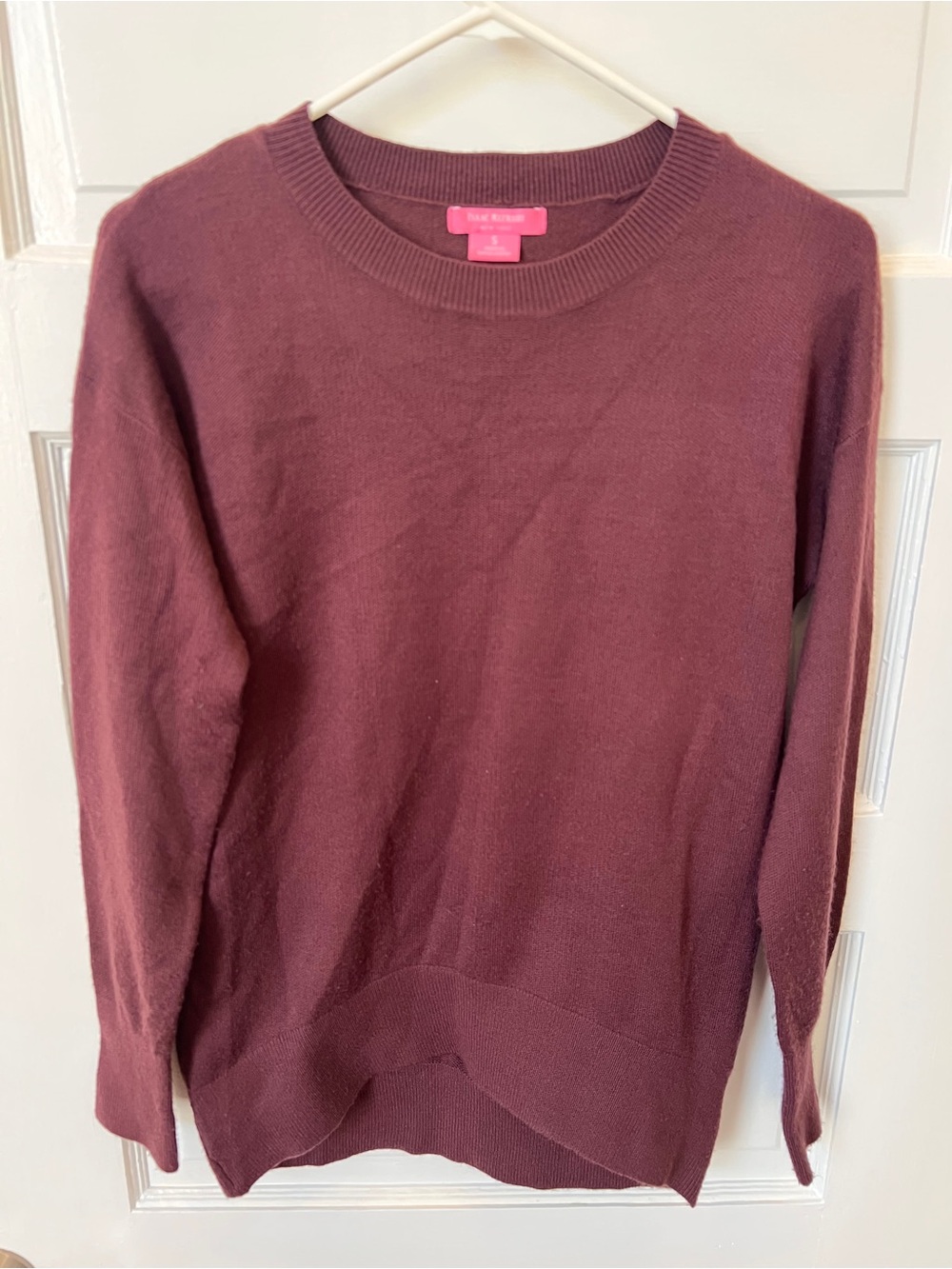 Isaac Mizrahi Maroon Crewneck Sweater